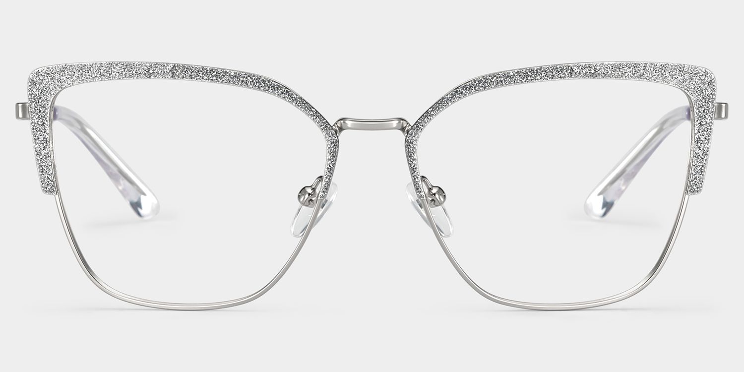 Lunettes rectangulaires argentées Javier en ligne | ZEELOOL0