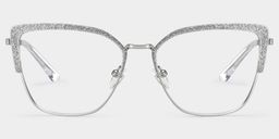 Lunettes rectangulaires argentées Javier0