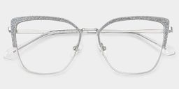 Lunettes rectangulaires argentées Javier1
