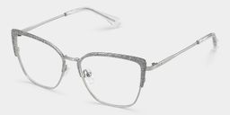 Lunettes rectangulaires argentées Javier2