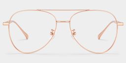 Lunettes aviateurs or rose Cher1