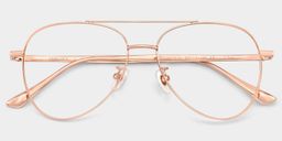 Lunettes aviateurs or rose Cher2