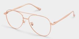 Lunettes aviateurs or rose Cher3