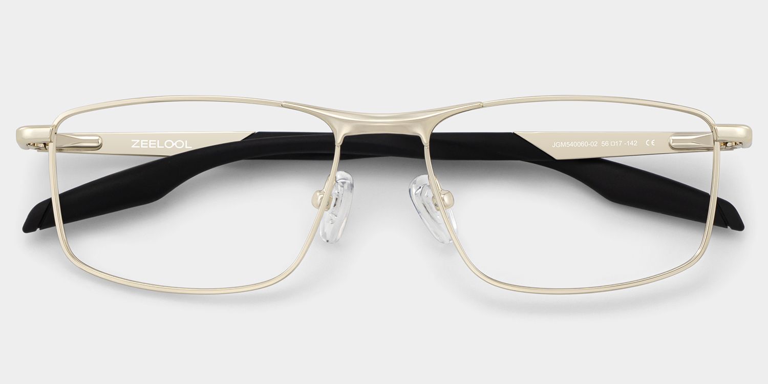 Lunettes à monture rectangulaire dorée Scout pour Hommes | ZEELOOL1
