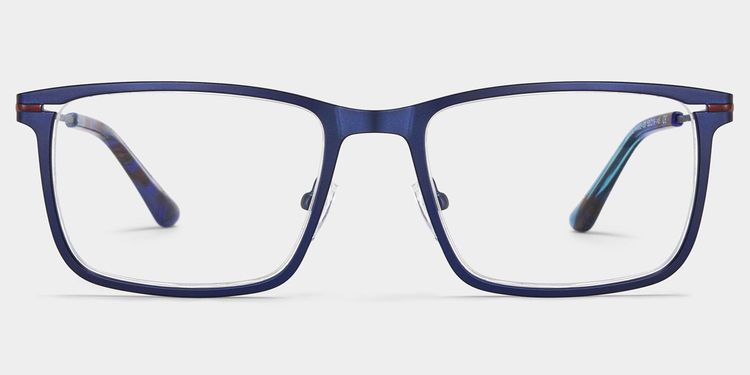 Lunettes rectangulaires bleues Roxana