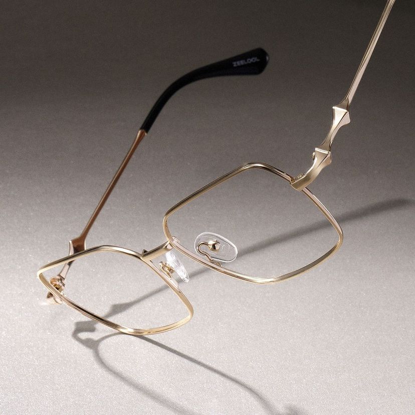 Lunettes Kayla géométriques dorées