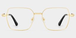 Lunettes Kayla géométriques dorées1