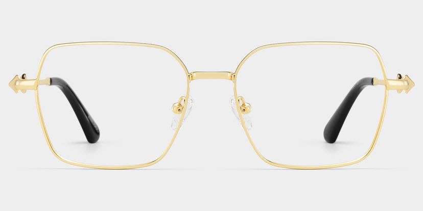 Lunettes Kayla géométriques dorées