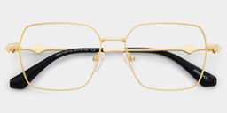 Lunettes Kayla géométriques dorées2