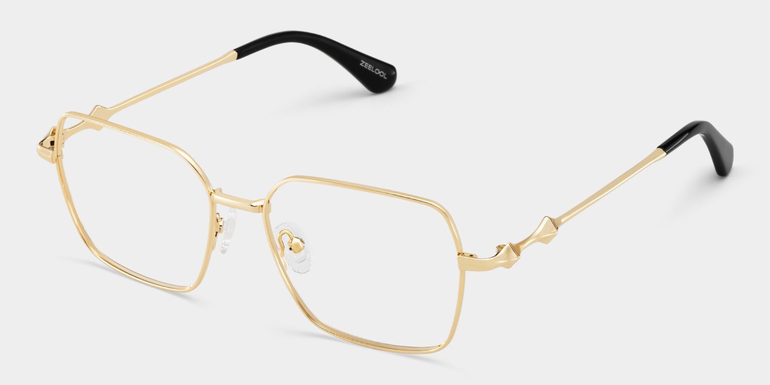 Lunettes à monture géométrique dorée Kayla en ligne | ZEELOOL3