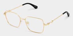 Lunettes Kayla géométriques dorées3