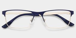 Lunettes Kellen bleues demi-cerclées1