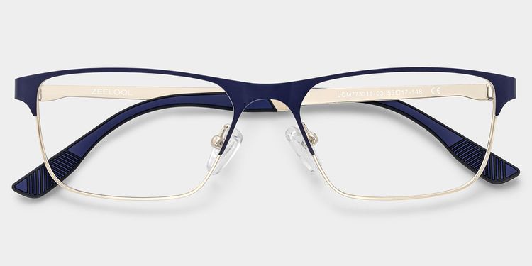 Lunettes Kellen bleues demi-cerclées