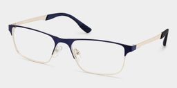 Lunettes Kellen bleues demi-cerclées2