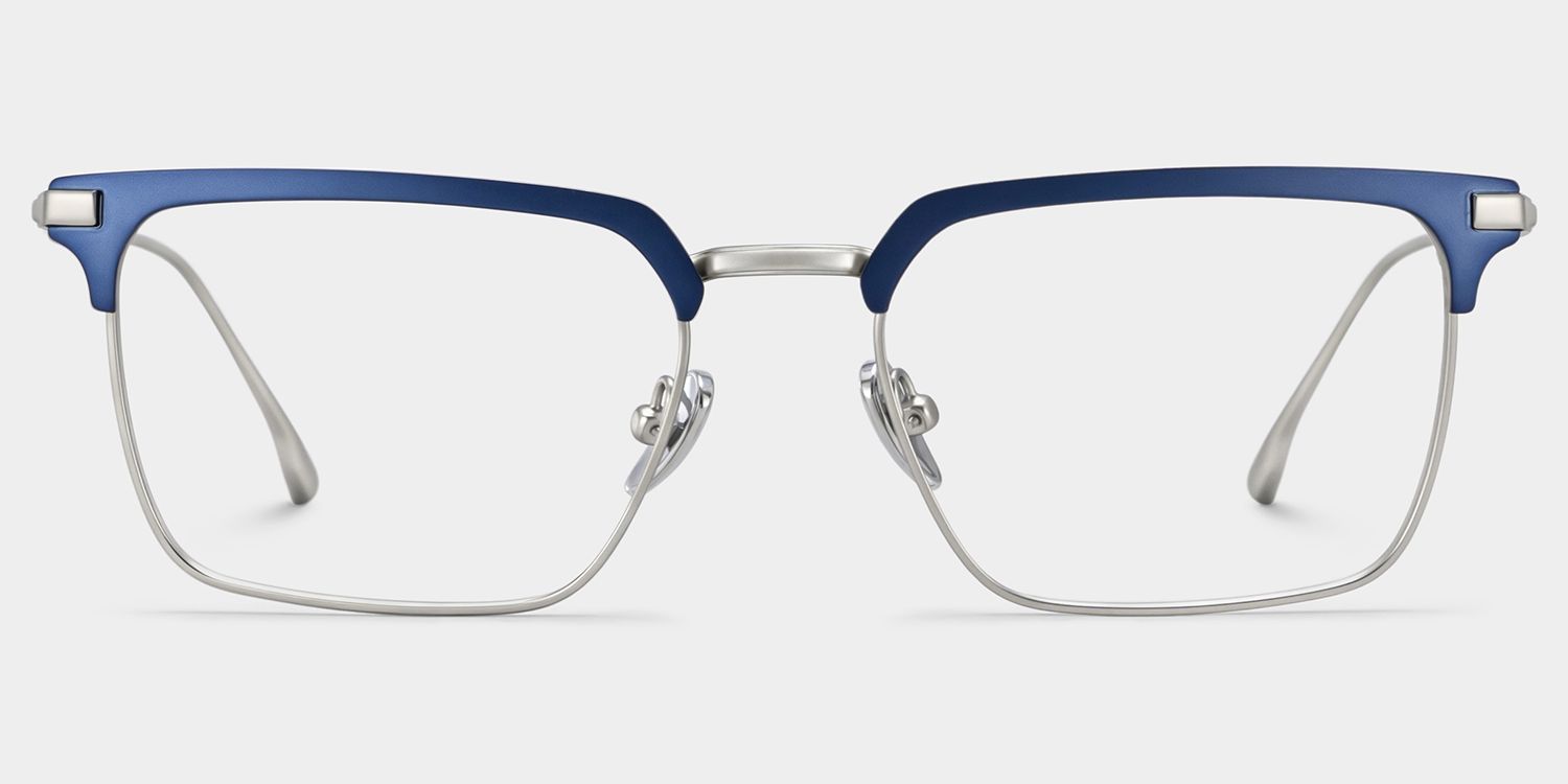Lunettes Browline Addison Bleues de Style Classique | ZEELOOL0