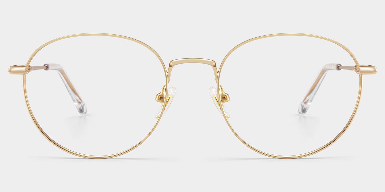 Lunettes Ian à Monture Ronde et Dorée en Ligne | ZEELOOL1