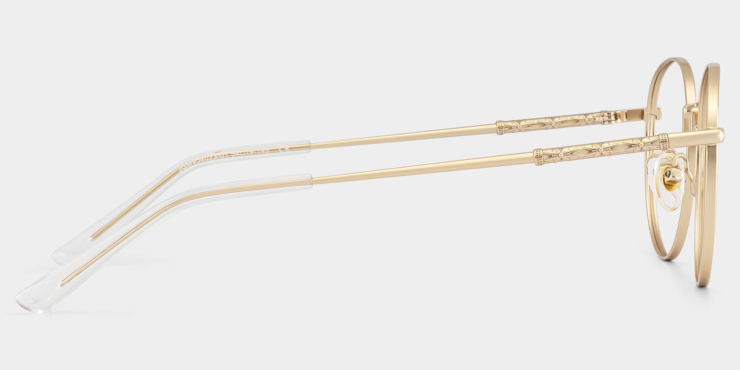 Lunettes Ian à Monture Ronde et Dorée en Ligne | ZEELOOL4