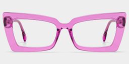 Lunettes rectangulaires roses Newell0