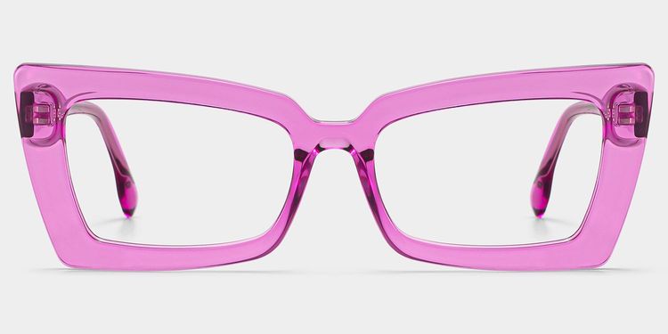 Lunettes rectangulaires roses Newell