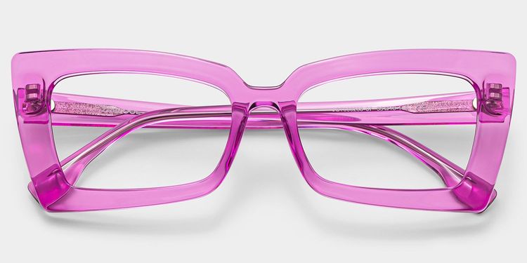 Lunettes rectangulaires roses Newell