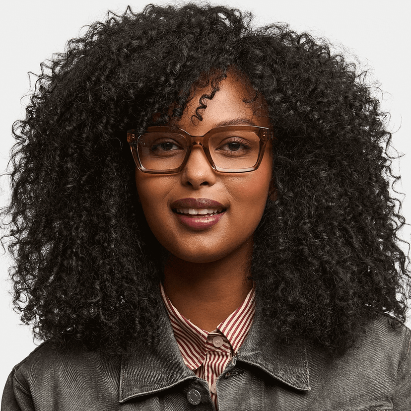Grover Beige Rectangulaire lunettes