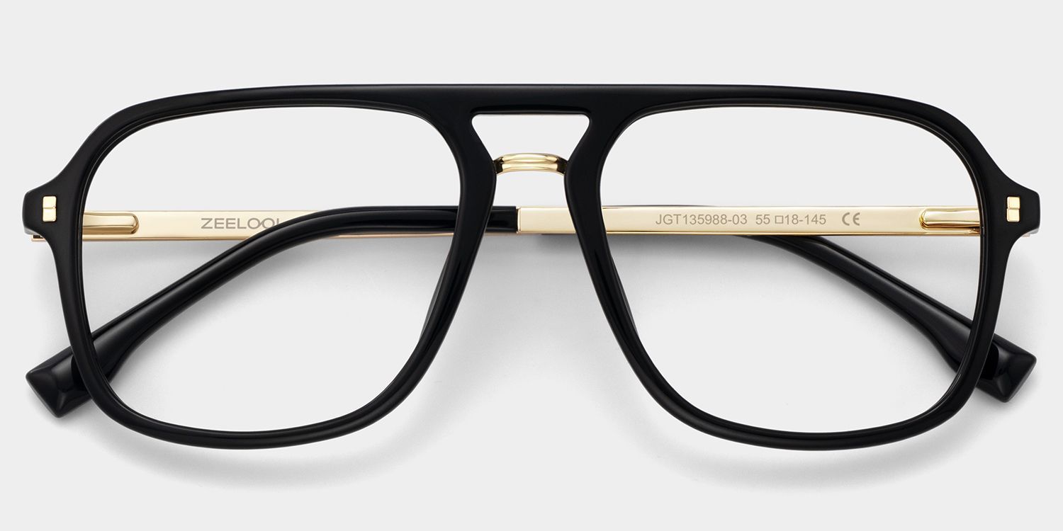 Offres sur la monture de lunettes Aviateur Noire Kilworth | ZEELOOL2