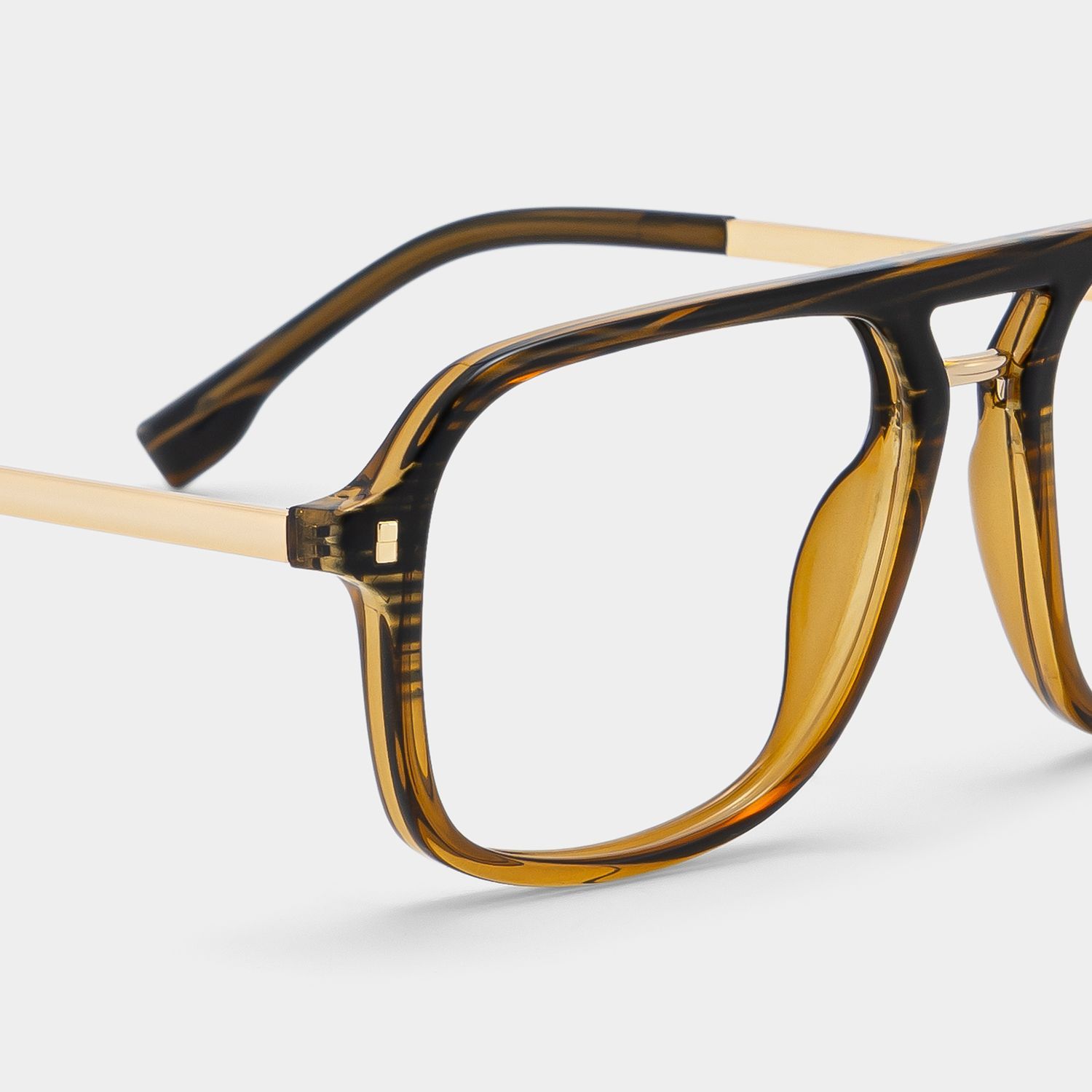Lunettes à monture TR90 Kilworth Aviator Marron | ZEELOOL4