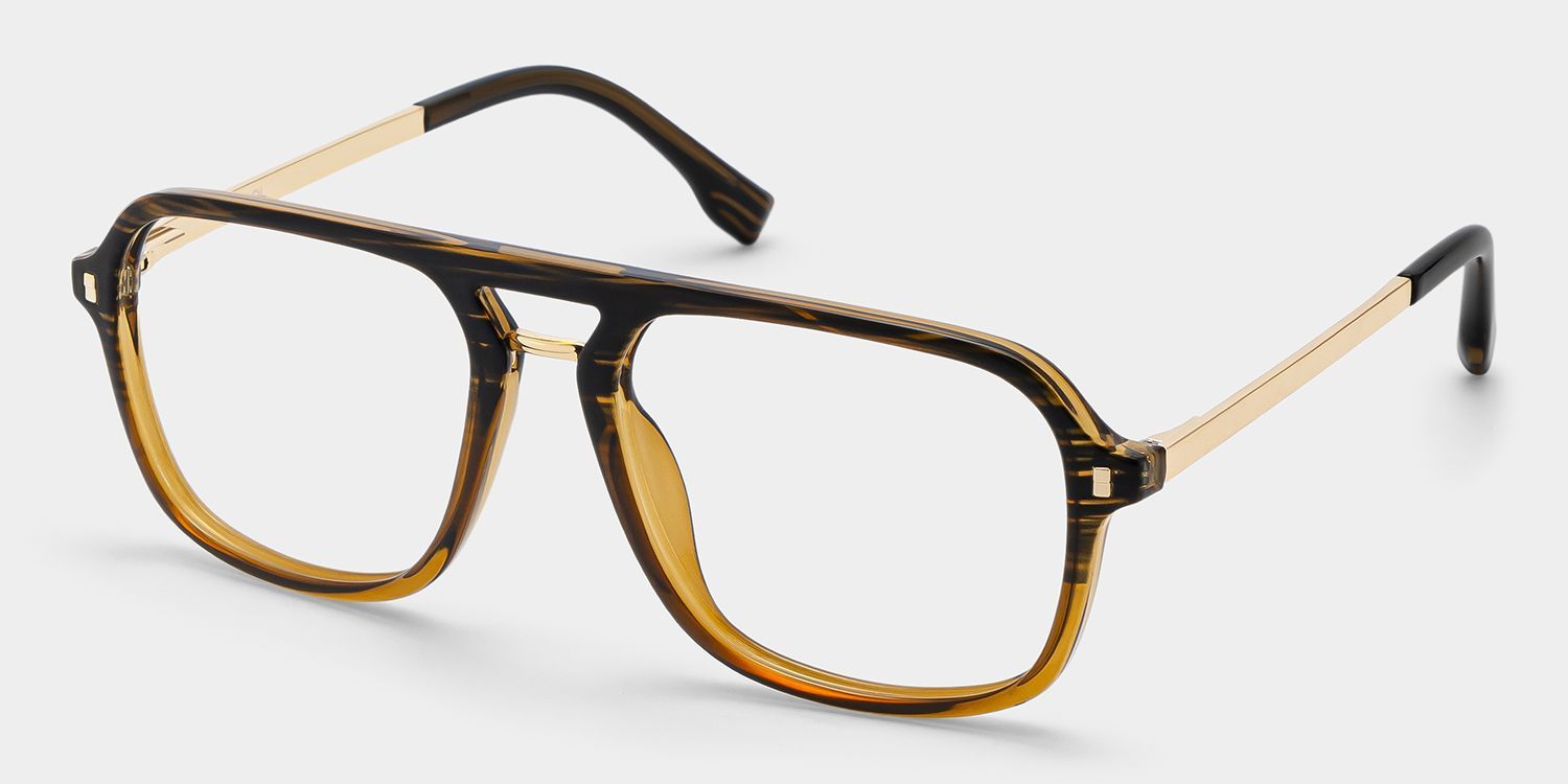 Lunettes à monture TR90 Kilworth Aviator Marron | ZEELOOL2