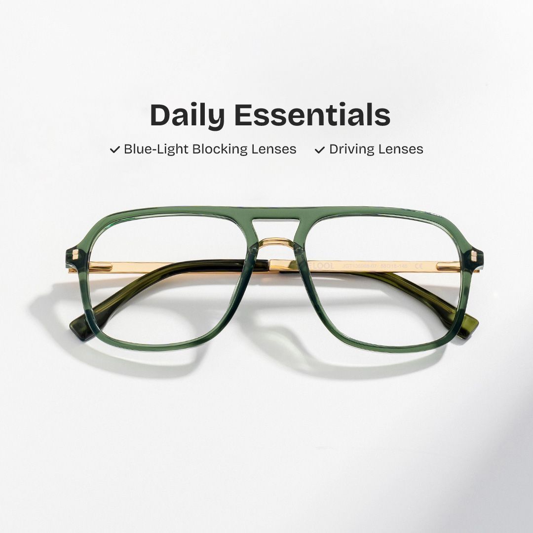 Offres sur les lunettes aviateur Kilworth vertes - Lunettes Zeelool2