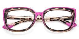 Fenn Écaille rose Cat-eye lunettes1