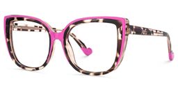 Fenn Écaille rose Cat-eye lunettes2