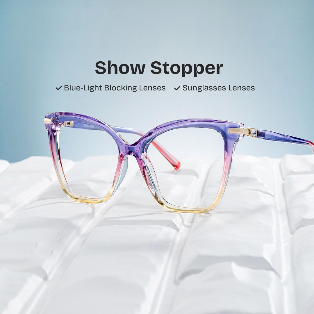 Lunettes Lamar à monture multicolore avec monture papillon en ligne | ZEELOOL0