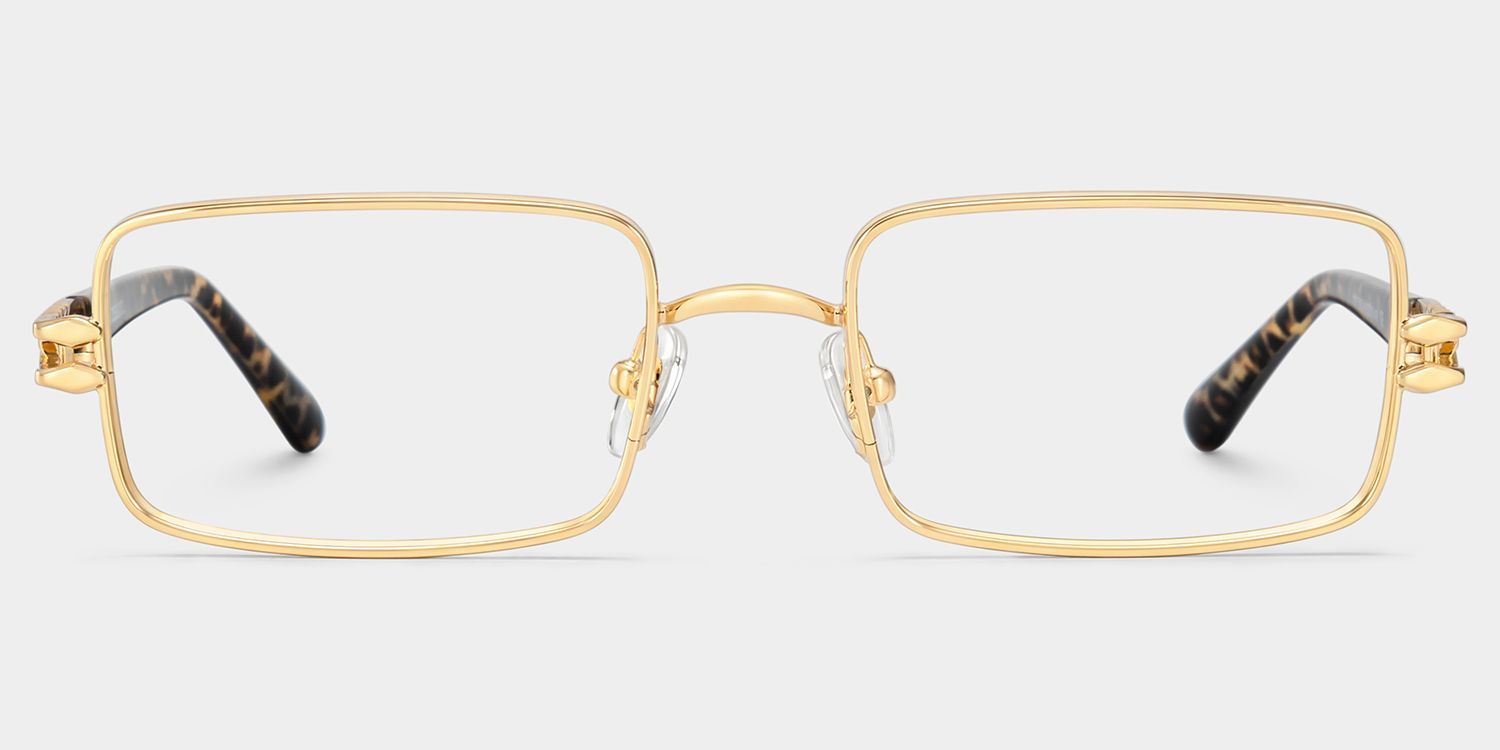 Lunettes Rectangulaires Dorées Olivia | ZEELOOL0