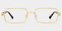 Lunettes Rectangulaires Dorées Olivia0