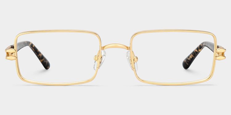 Lunettes Rectangulaires Dorées Olivia