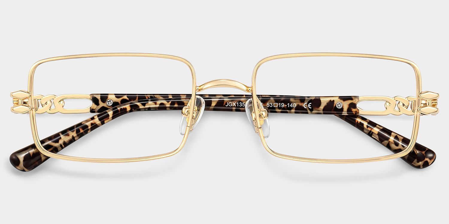 Lunettes Rectangulaires Dorées Olivia | ZEELOOL1