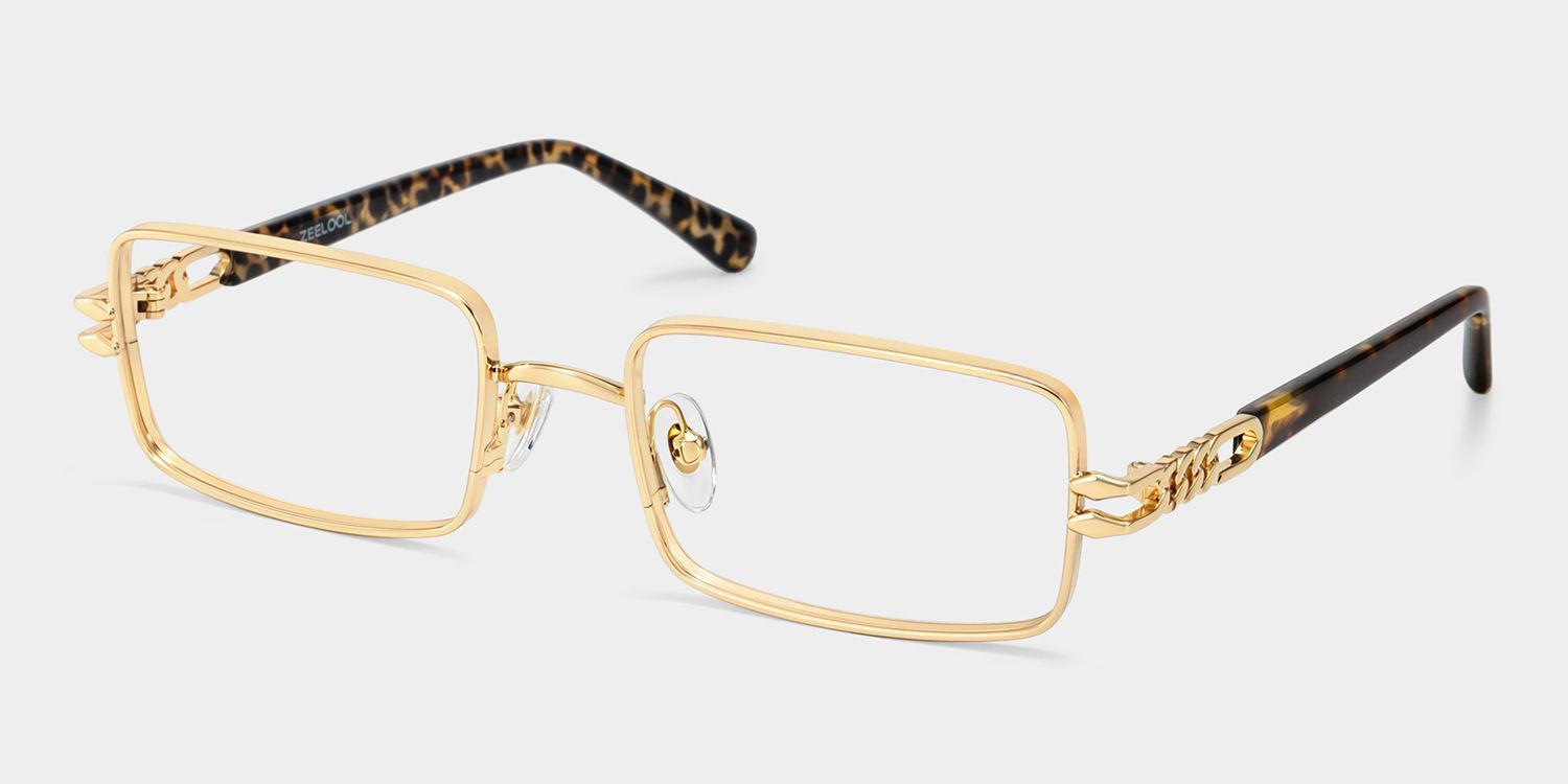 Lunettes Rectangulaires Dorées Olivia | ZEELOOL2