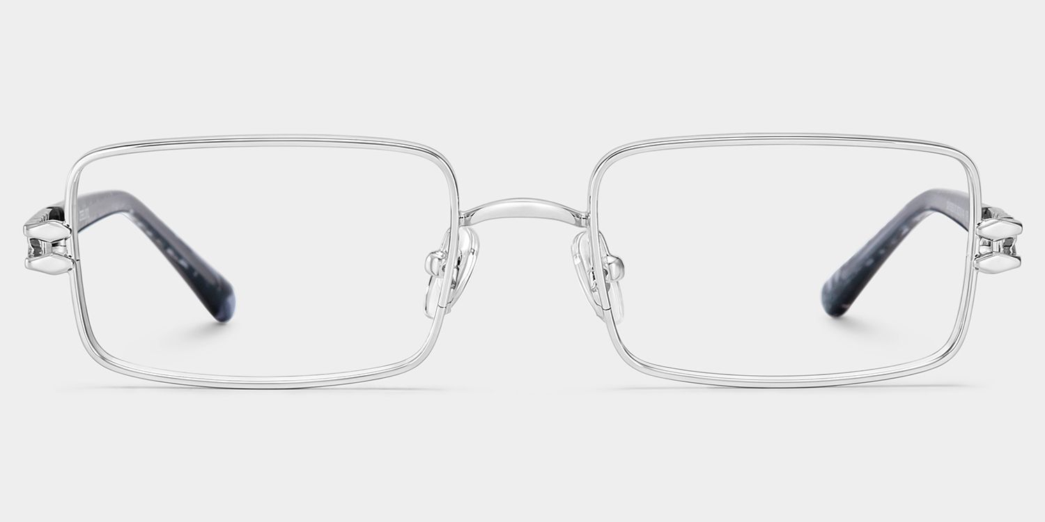 Lunettes rectangulaires argentées Olivia | ZEELOOL0