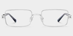 Lunettes rectangulaires argentées Olivia0