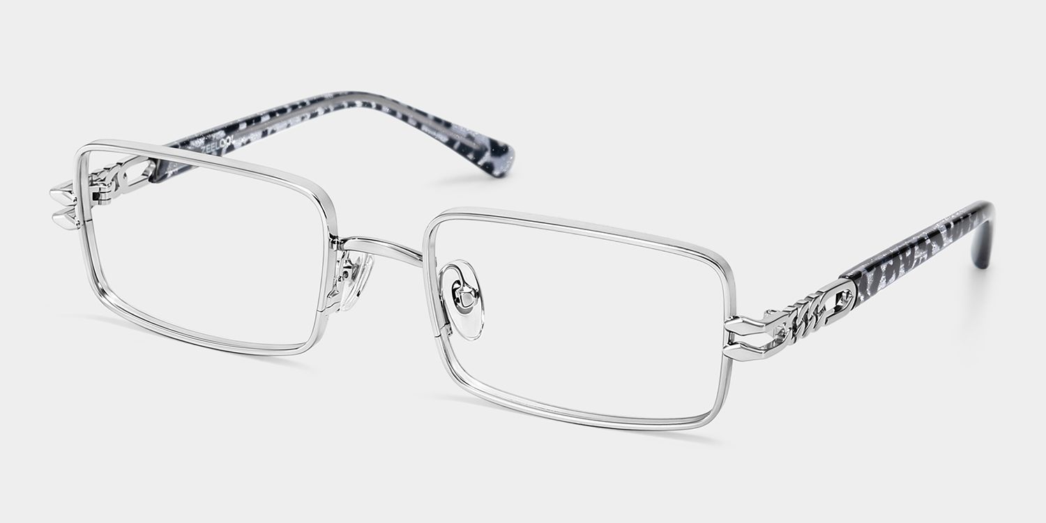 Lunettes rectangulaires argentées Olivia | ZEELOOL2