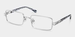 Lunettes rectangulaires argentées Olivia2