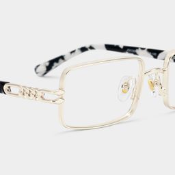 Lunettes rectangulaires Olivia or clair4