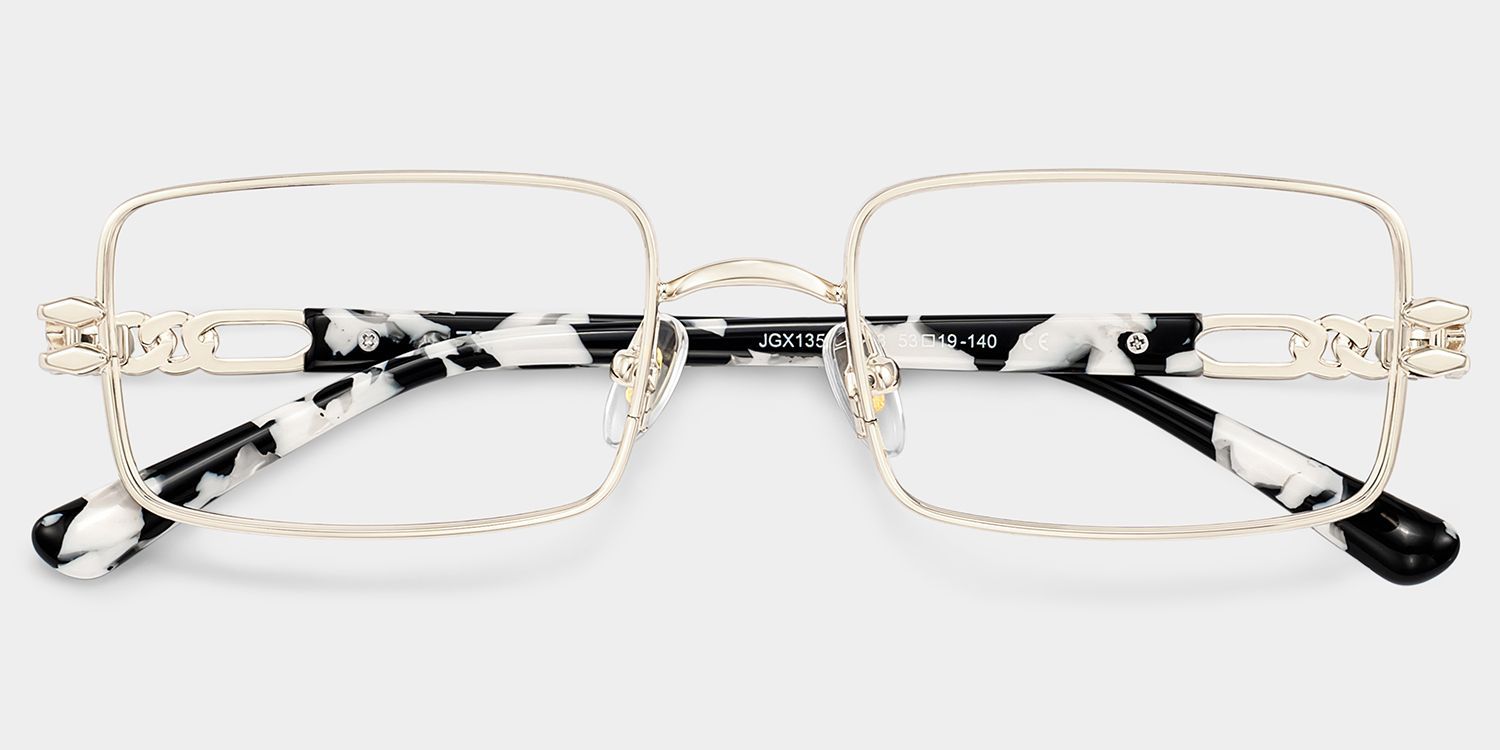 Lunettes rectangulaires Olivia or clair | ZEELOOL1