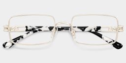 Lunettes rectangulaires Olivia or clair1