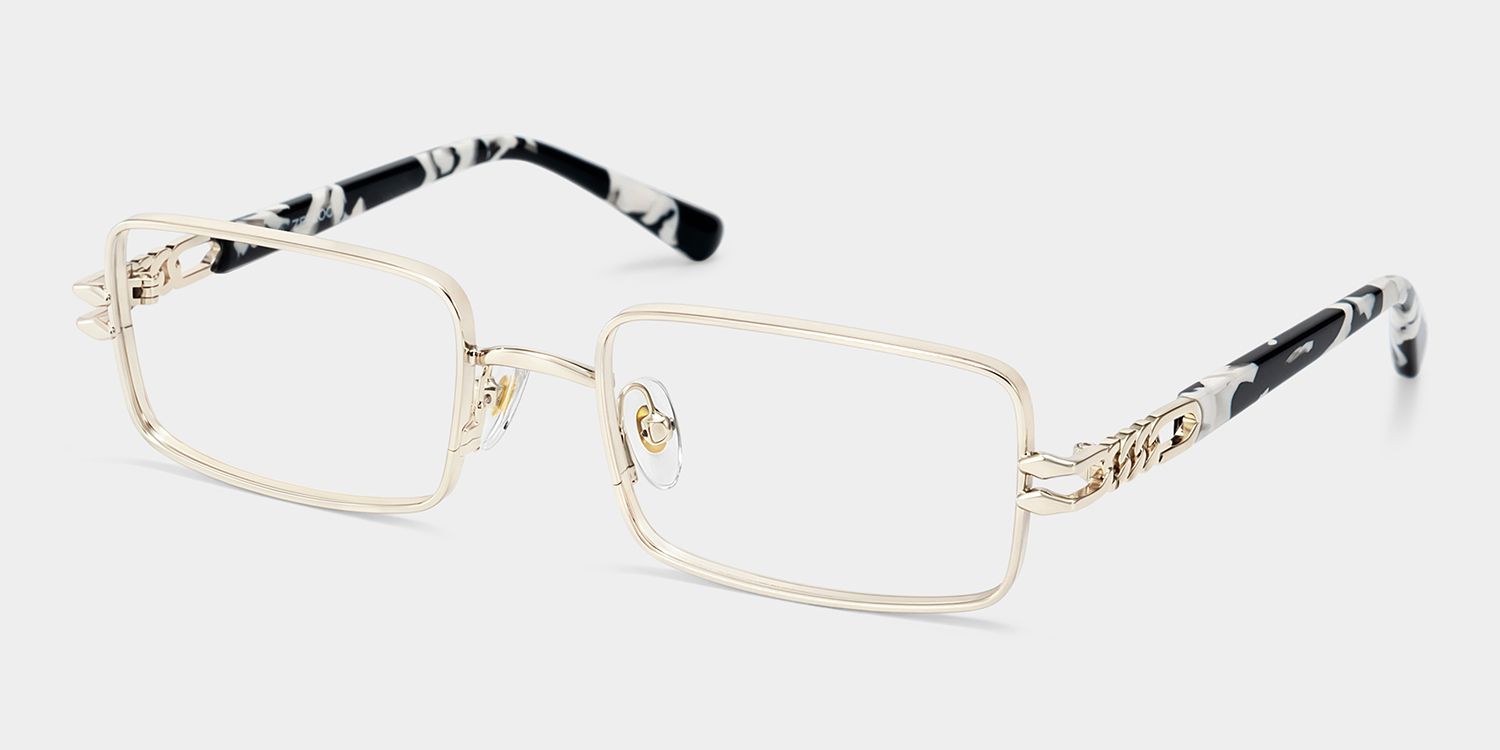 Lunettes rectangulaires Olivia or clair | ZEELOOL2
