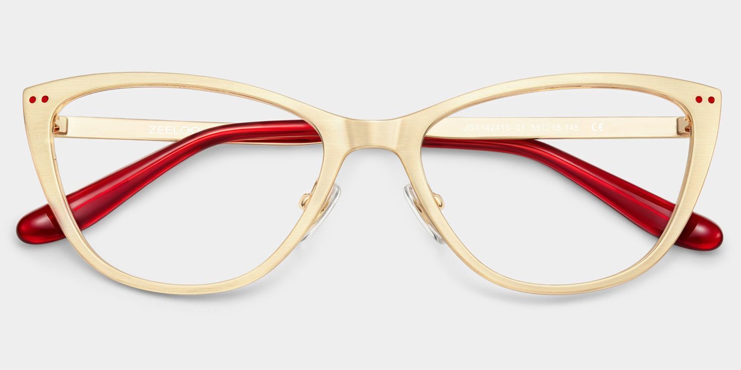 Lunettes œil-de-chat dorées Katherine | ZEELOOL1