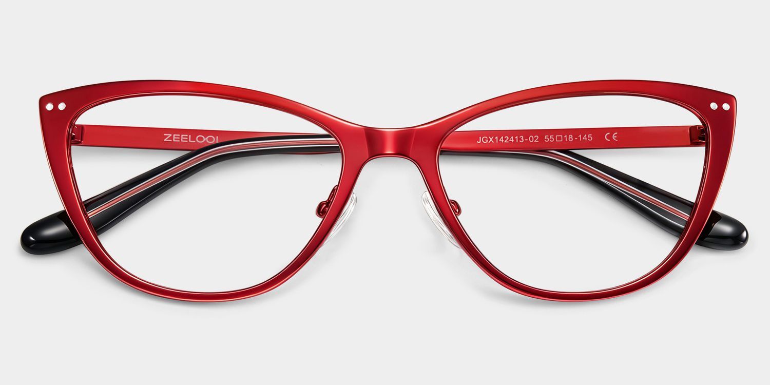 Lunettes œil-de-chat rouges Katherine | ZEELOOL1