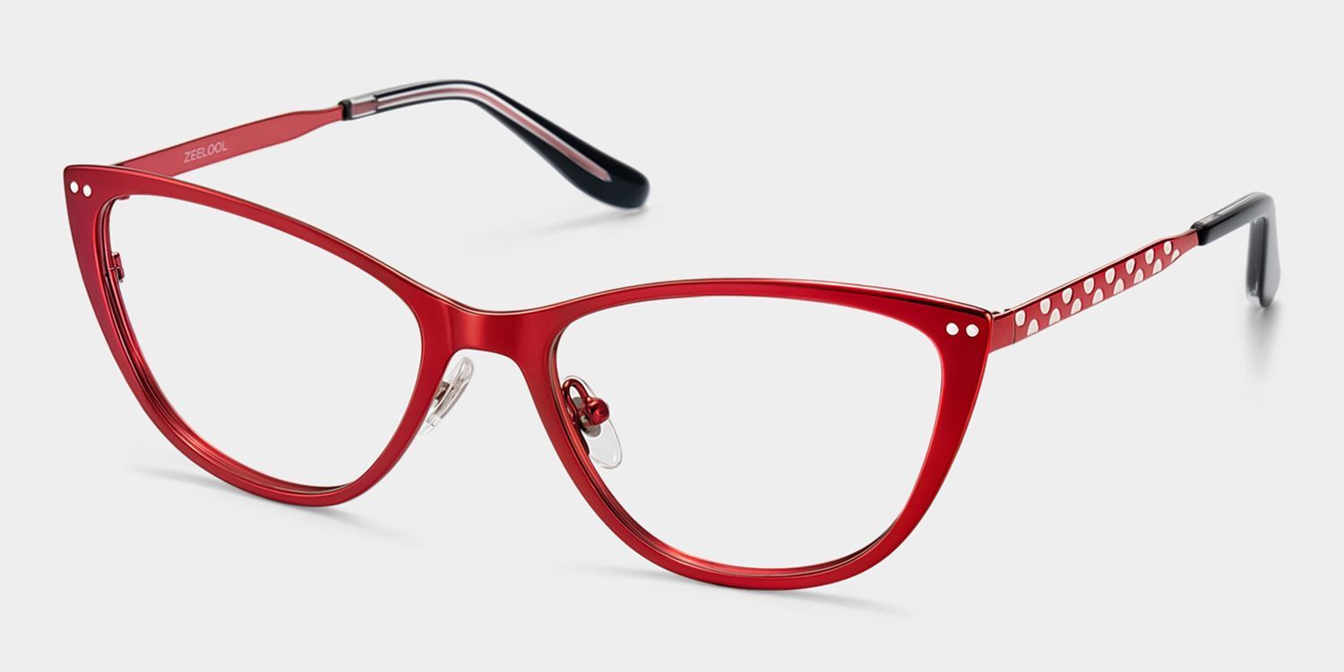 Lunettes œil-de-chat rouges Katherine | ZEELOOL2