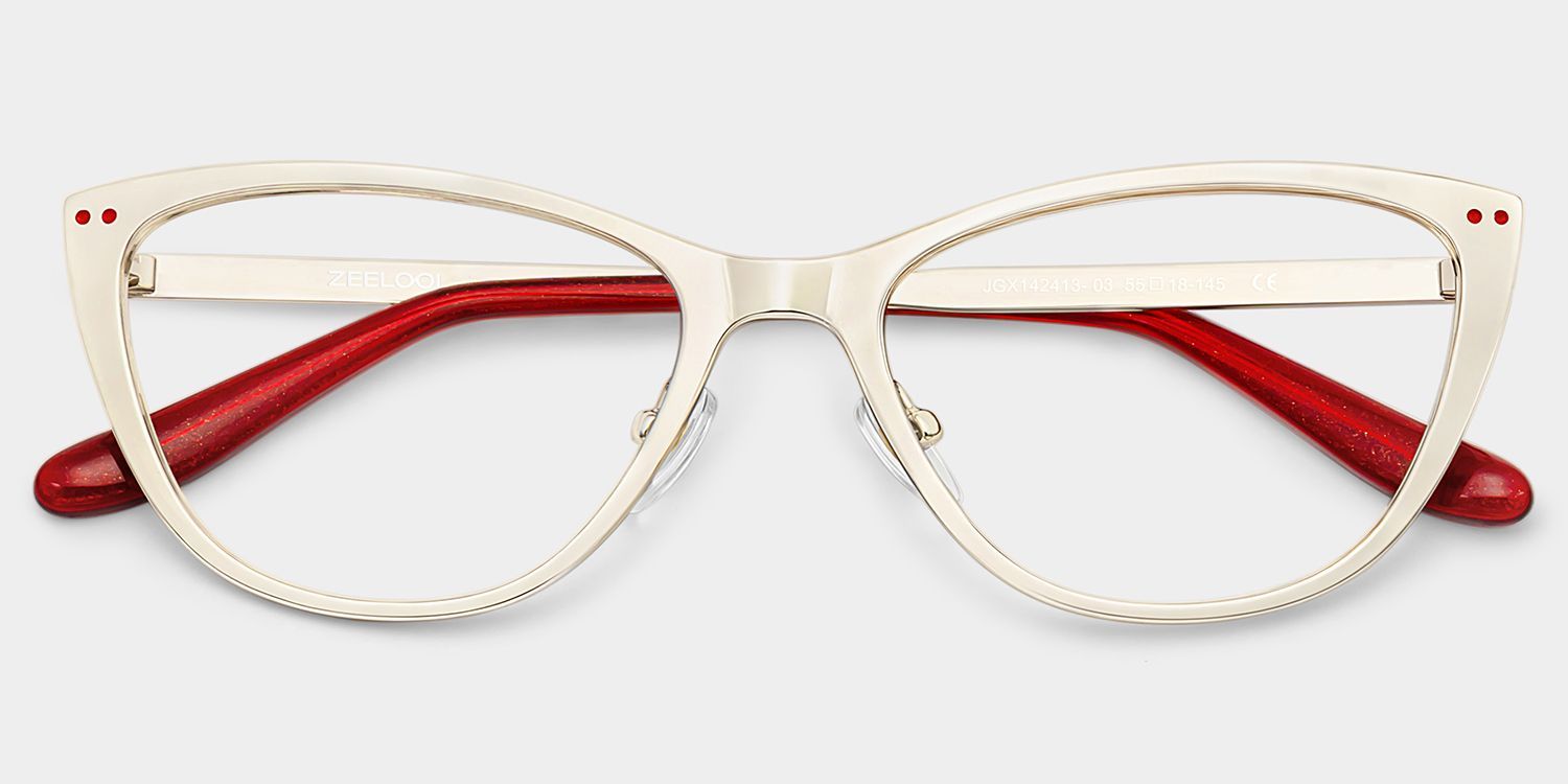 Lunettes œil-de-chat Katherine Or Clair | ZEELOOL1