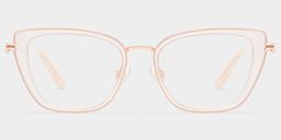 Veronica Beige Cat-eye lunettes0
